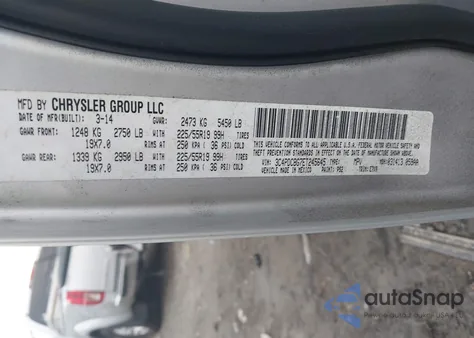 2014 Dodge Journey Sxt z USA, uszkodzony, nr VIN 3C4PDCBG7ET245645